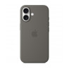 Apple MYY33ZM/A Silicone Case avec MagSafe for iPhone 16 - Stone Gray